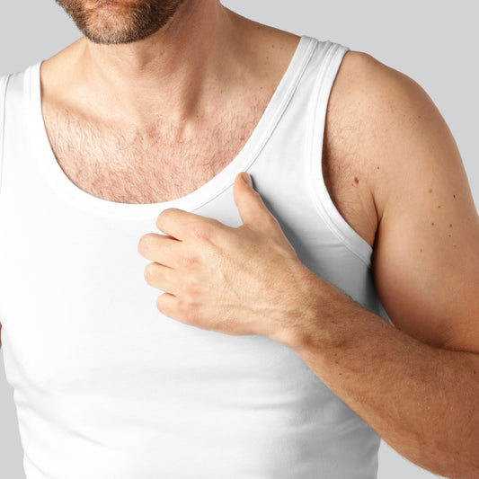 Slim fit bamboe onderhemd in wit voor heren