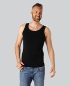 Nauwsluitend bamboe onderhemd in zwart voor heren