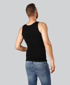 Nauwsluitend bamboe onderhemd in zwart voor heren