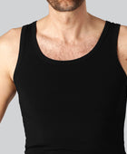 Nauwsluitend bamboe onderhemd in zwart voor heren