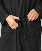 Bamboe badjas in zwart voor heren