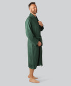 Bamboe badjas in groen voor heren