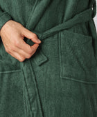 Bamboe badjas in groen voor heren