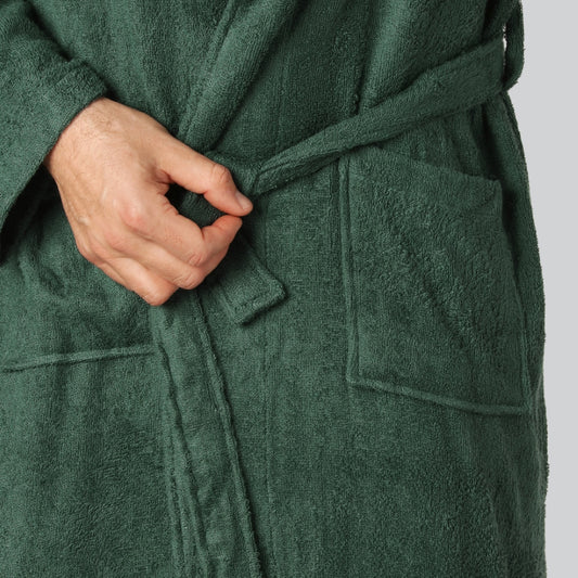 Bamboe badjas in groen voor heren