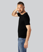 Bamboe T-shirt met ronde hals in zwart voor heren