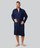 Bamboe badjas in blauw voor heren