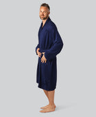 Bamboe badjas in blauw voor heren