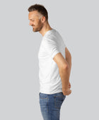 Bamboe T-shirt met ronde hals in wit voor heren