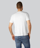 Bamboe T-shirt met ronde hals in wit voor heren