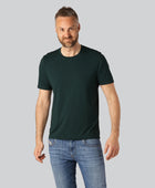 Bamboe T-shirt met ronde hals in groen voor heren