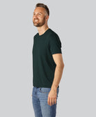 Bamboe T-shirt met ronde hals in groen voor heren