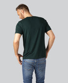 Bamboe T-shirt met ronde hals in groen voor heren