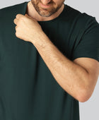 Bamboe T-shirt met ronde hals in groen voor heren