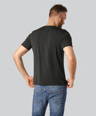 Bamboe T-shirt met ronde hals in antracietgrijs voor heren