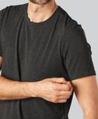 Bamboe T-shirt met ronde hals in antracietgrijs voor heren