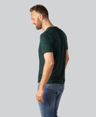 Bamboe T-shirt met V-hals in groen voor heren