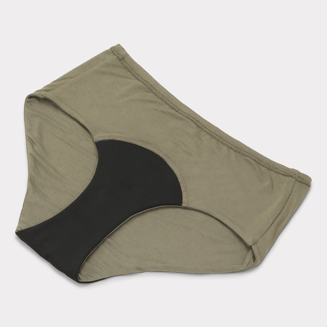 Bambuni bamboe incontinentiebroekjes in olijfgroen voor vrouwen