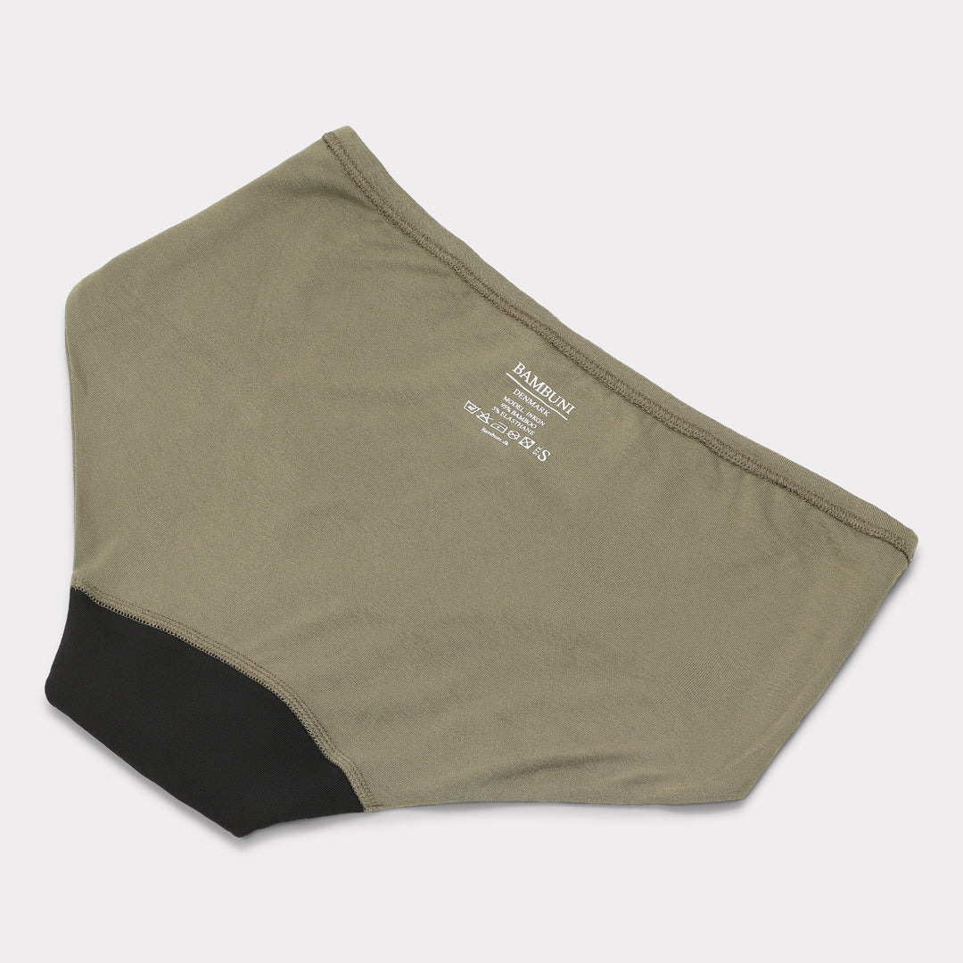 Bambuni bamboe incontinentiebroekjes in olijfgroen voor vrouwen
