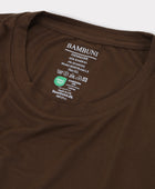 Bambuni bambus langærmet t-shirt brun mænd carelabel