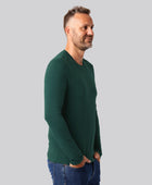 Bambuni bambus langærmet t-shirt grøn mænd