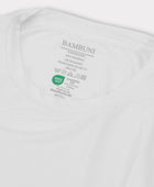 Bambuni bambus langærmet t-shirt hvid mænd carelabel