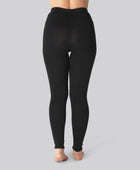 Bamboe legging met verborgen elastiek, zwart, voor dames