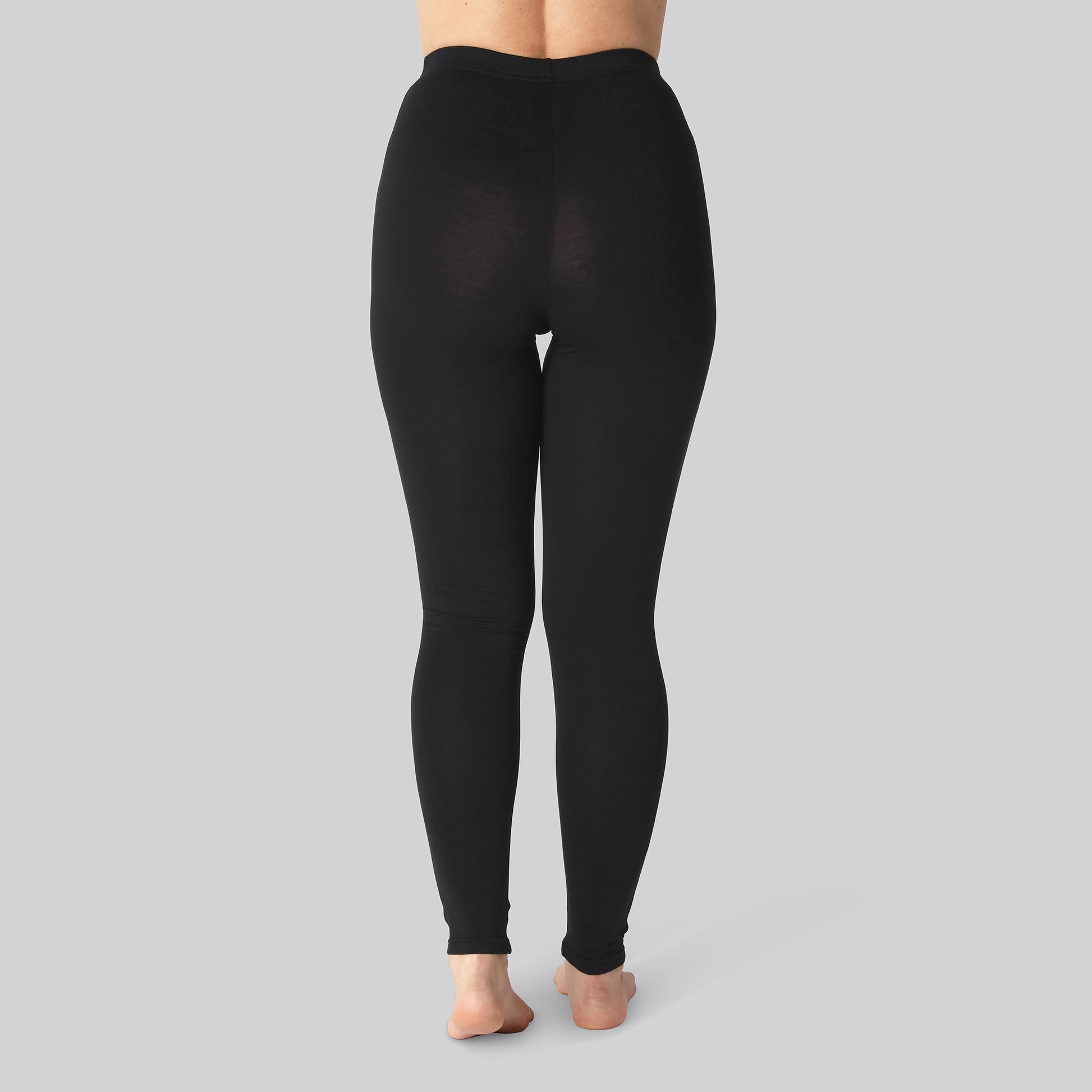 Bamboe legging met verborgen elastiek, zwart, voor dames