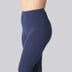 Bamboe leggings met verborgen elastiek in marineblauw voor dames