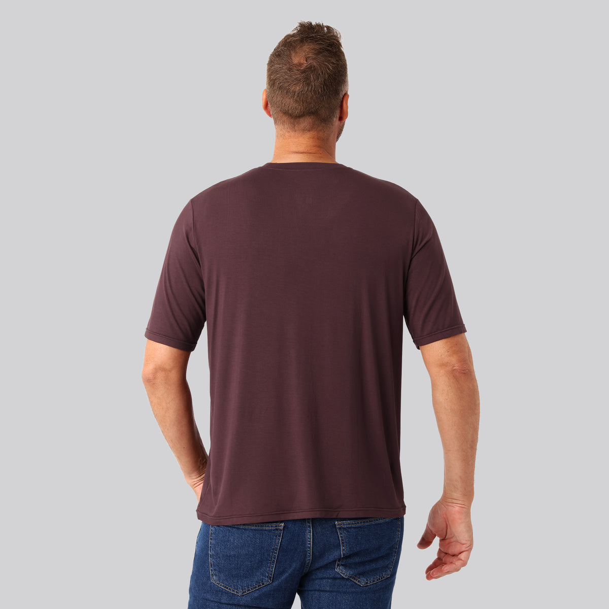Bambuni bambus oversize t-shirt bordeaux mand