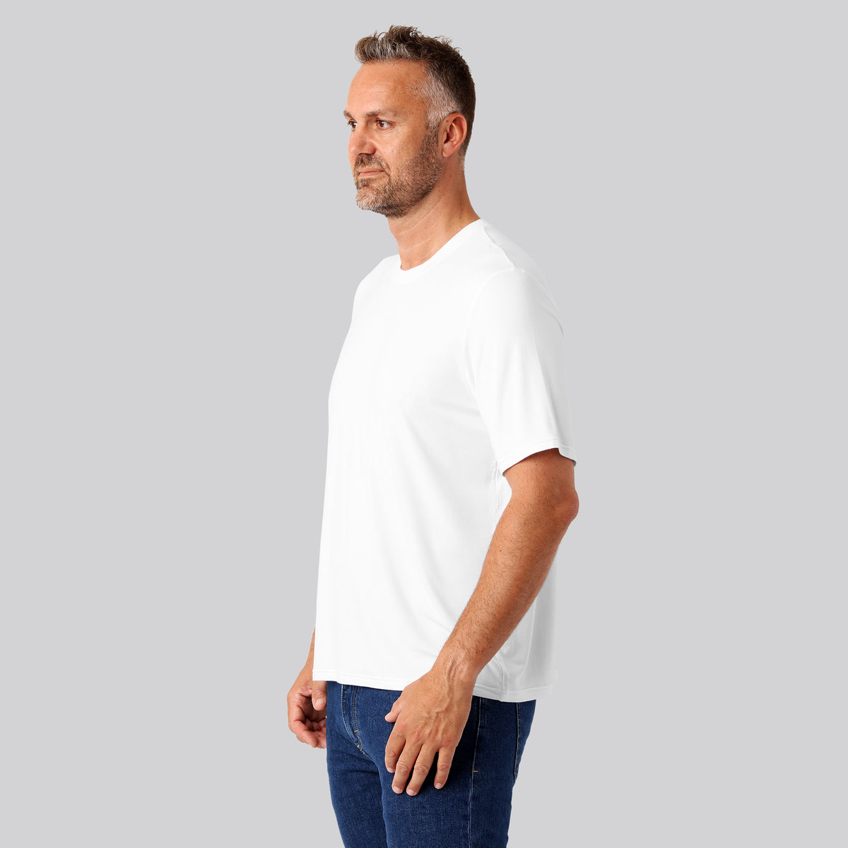 Bambuni bambus oversize t-shirt hvid mænd