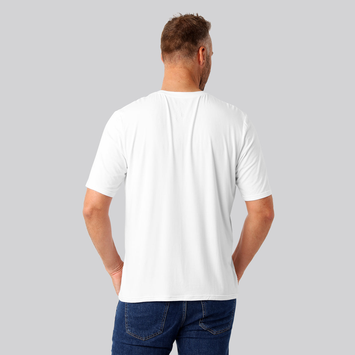 Bambuni bambus oversize t-shirt hvid mand