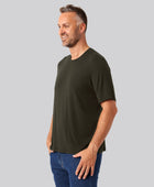 Bambuni bambus oversize t-shirt mørkegrøn mænd
