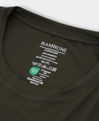 Bambuni bambus oversize t-shirt mørkegrøn mænd carelabel