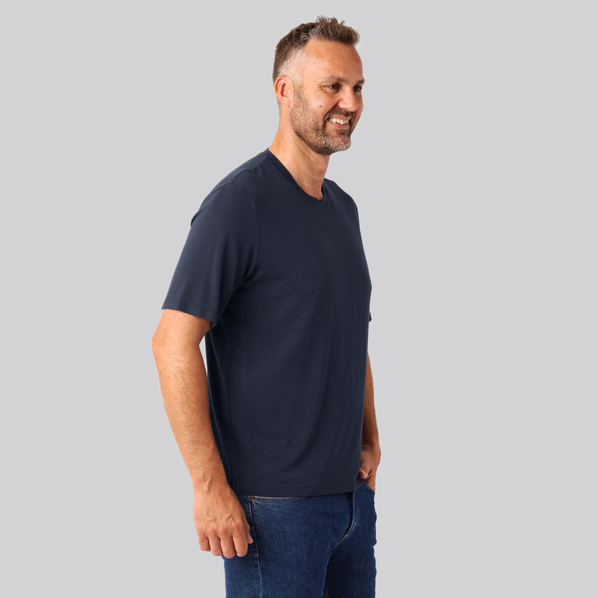 Bambuni bambus oversize t-shirt navy mænd