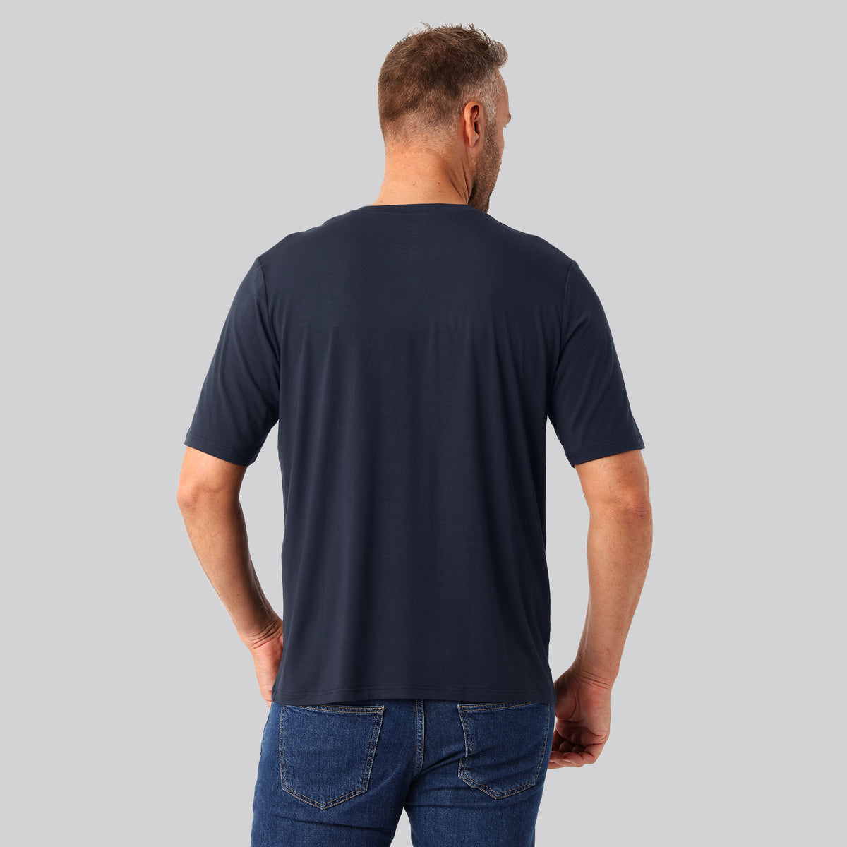 Bambuni bambus oversize t-shirt navy mand