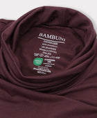 Bambuni bambus rullekrave bordeaux mænd carelabel