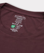 Bambuni bambus t-shirt o-hals bordeaux mænd carelabel