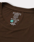 Bambuni bambus t-shirt o-hals brun mænd carelabel