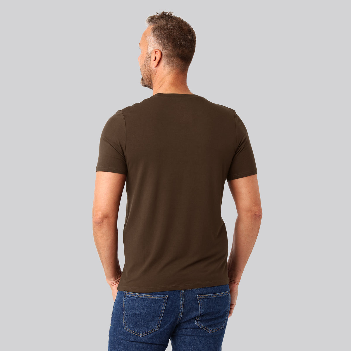 Bambuni bambus t-shirt o-hals brun mand