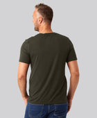 Bambuni bambus t-shirt o-hals mørkegrøn mand