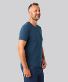 Bambuni bambus t-shirt o-hals petroleumsblå mænd