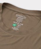 Bambuni bambus t-shirt o-hals sand mænd carelabel