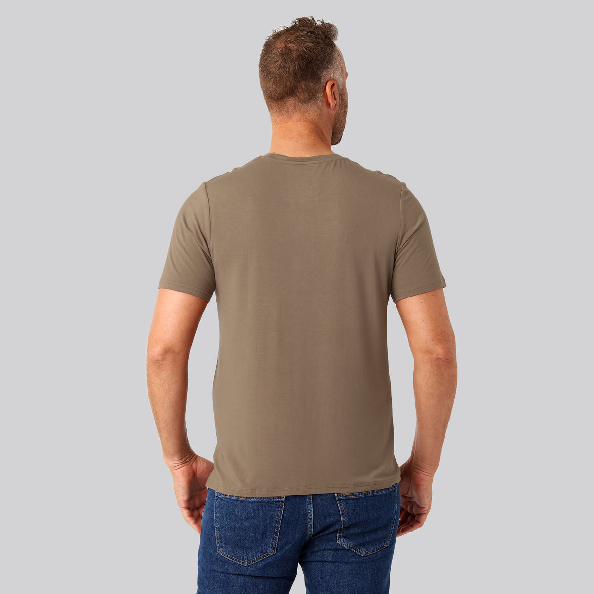 Bambuni bambus t-shirt o-hals sand mand