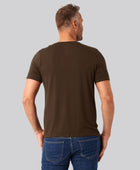 Bambuni bambus t-shirt v-hals brun mand