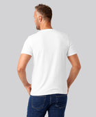 Bambuni bambus t-shirt v-hals hvid mand