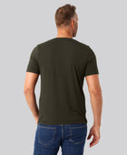 Bambuni bambus t-shirt v-hals mørkegrøn mand