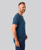 Bambuni bambus t-shirt v-hals petroleumsblå mænd