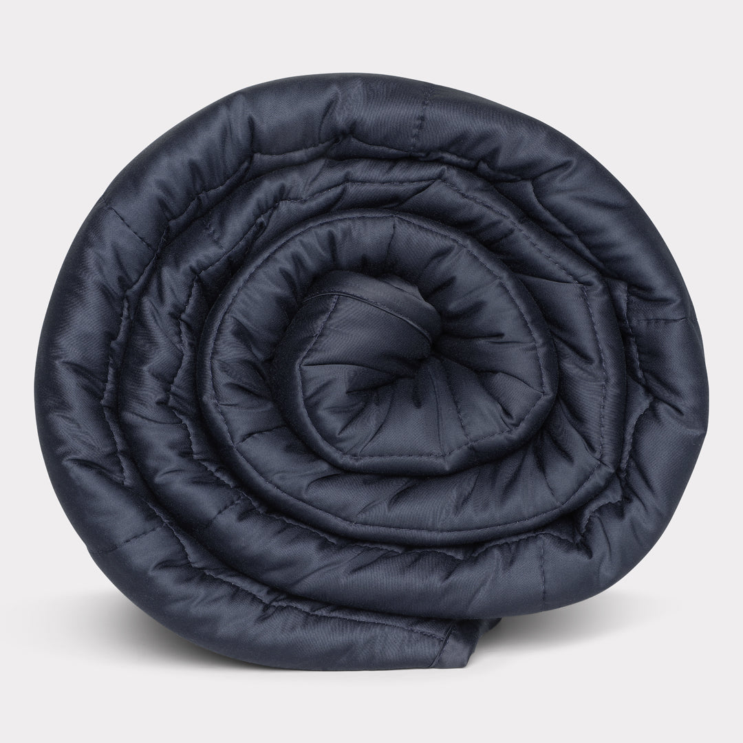 Verzwaarde bamboe deken marineblauw 140x200