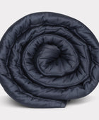 Verzwaarde bamboe deken marineblauw 140x200