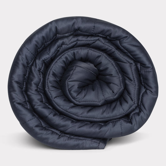 Verzwaarde bamboe deken marineblauw 140x200